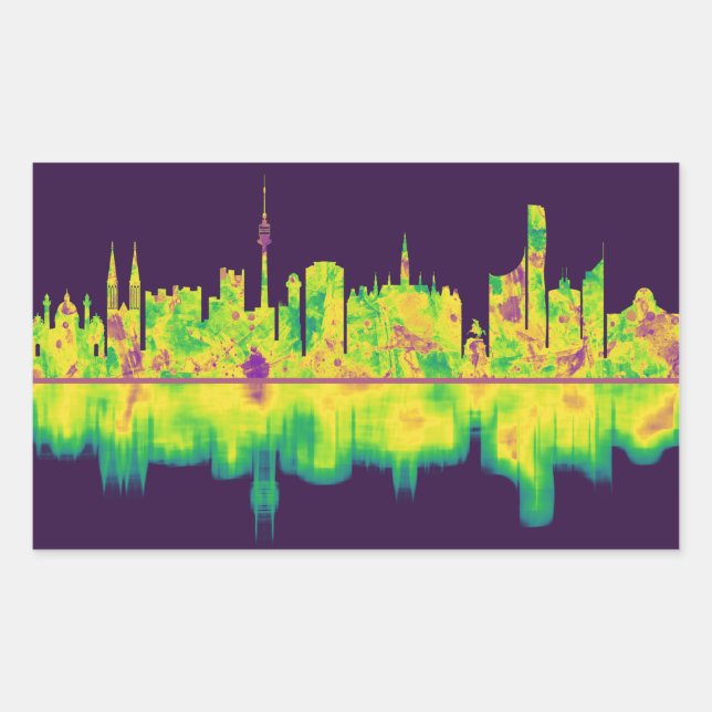 Vienna Austria Skyline Rectangular Sticker (Front)