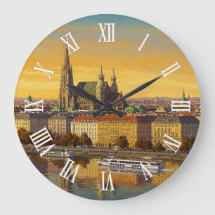 Vienna Austria Travel Large Clock