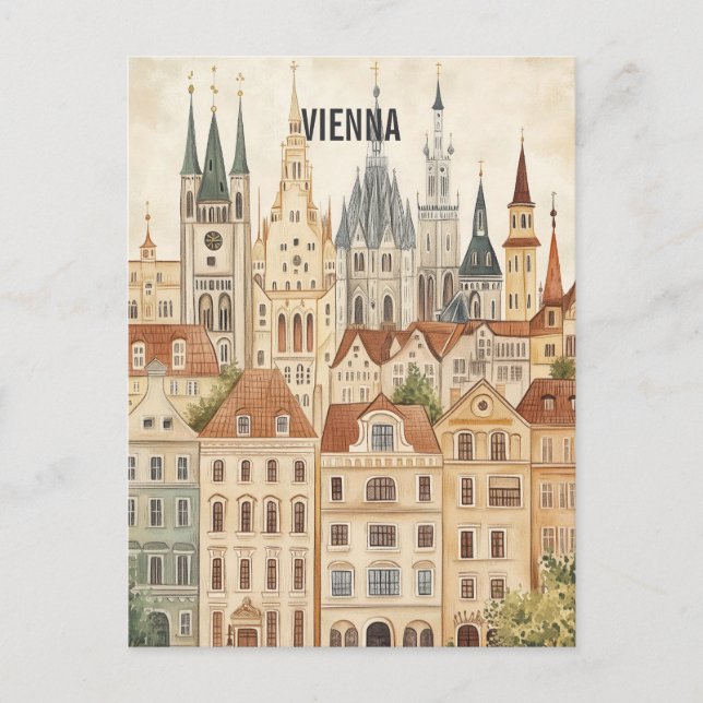 Vienna Austria Travel Postcard (Front)