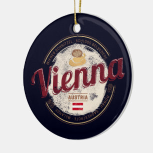 Vienna Austria Vintage Capital Viennese Melange Ceramic Tree Decoration
