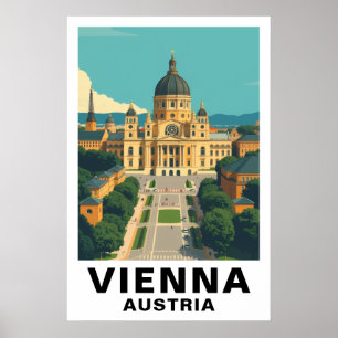 Vienna Austria Vintage Travel Baroque Art Print