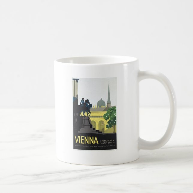 Vienna Austria - Vintage Travel Coffee Mug (Right)