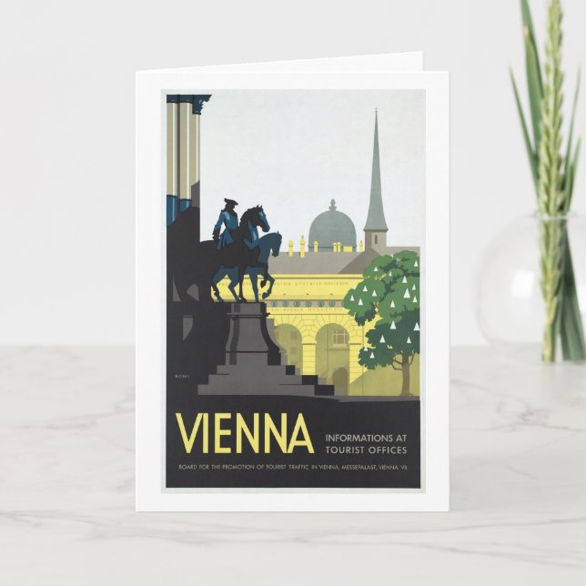 Vienna Austria - Vintage Travel Holiday Card (Front)