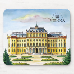 Vienna Austria Watercolor City Travel Memory Mouse Mat