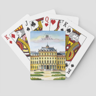 Vienna Austria Watercolor City Travel Memory Playing Cards