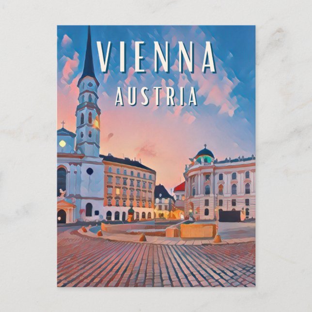 Vienna, bustling capital of Austria Postcard (Front)