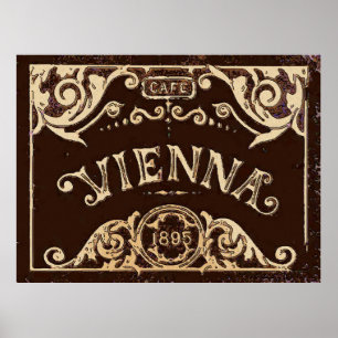 Vienna Cafe Sign Vintage