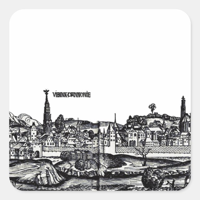 Vienna capital of Austria  Square Sticker (Front)