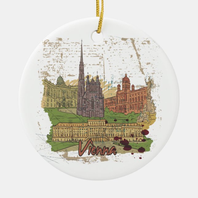 Vienna Ceramic Tree Decoration (Front)