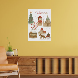 Vienna Christmas Watercolor Art Print – Cozy