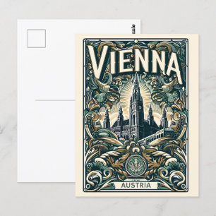 Vienna city austria vintage gifts  postcard