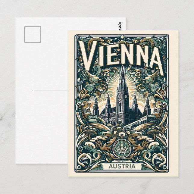 Vienna city austria vintage gifts  postcard (Front/Back)