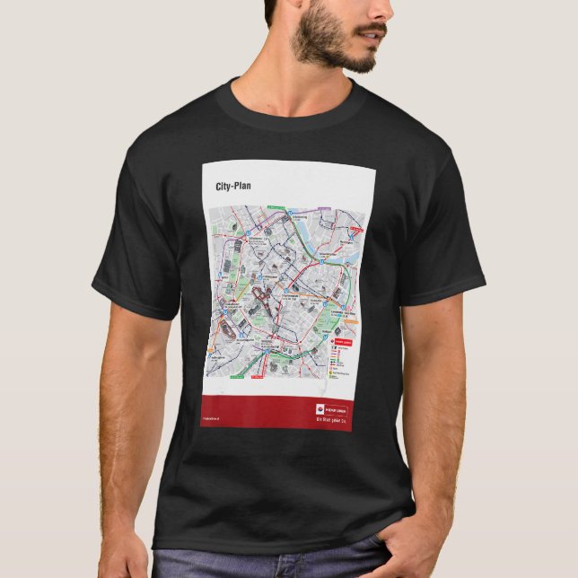 Vienna city plan T-Shirt (Front)