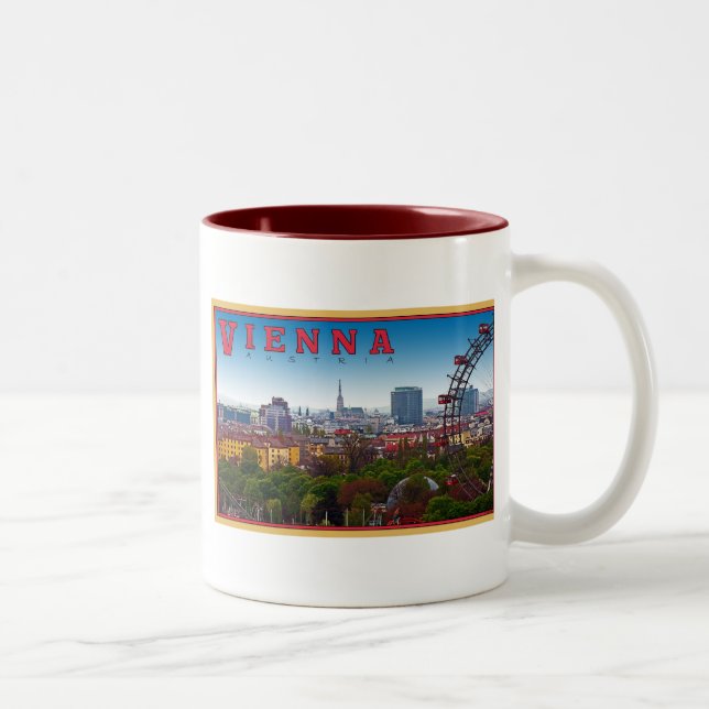 Vienna - Cityscape Two-Tone Coffee Mug (Right)