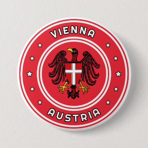 Vienna Coat of Arms, Austria 7.5 Cm Round Badge