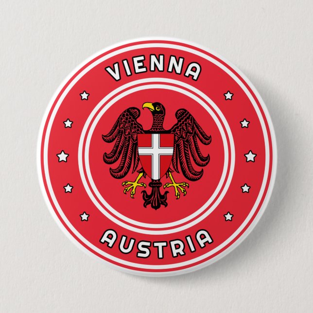 Vienna Coat of Arms, Austria 7.5 Cm Round Badge (Front)