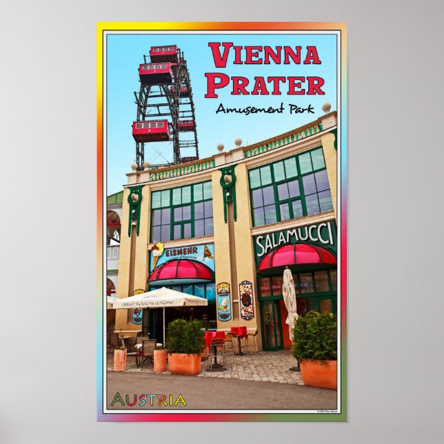 Vienna - Colourful Prater Park Poster (Front)
