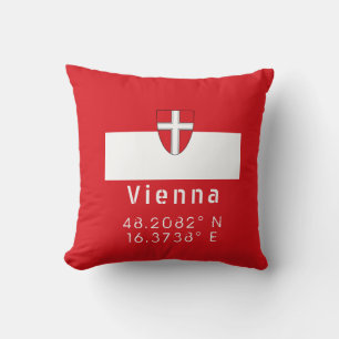 Vienna Flag & Coordinates Cushion