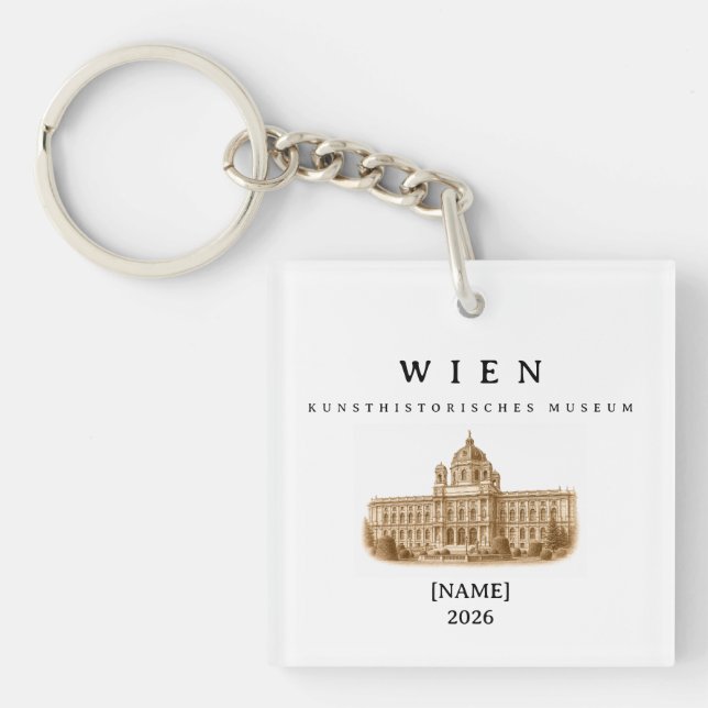 Vienna Kunsthistorisches Museum | Name & Year Key Ring (Front)