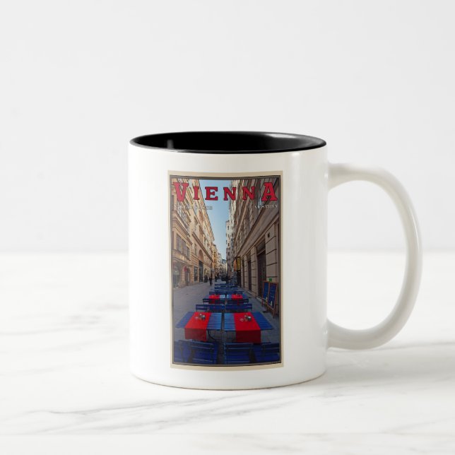 Vienna - Naglergasse Two-Tone Coffee Mug (Right)