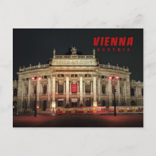 Vienna night lights postcard