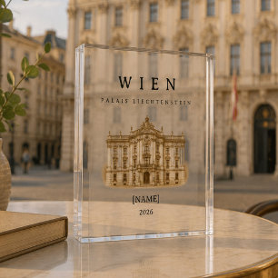 Vienna Palais Liechtenstein Name & Year Photo Block