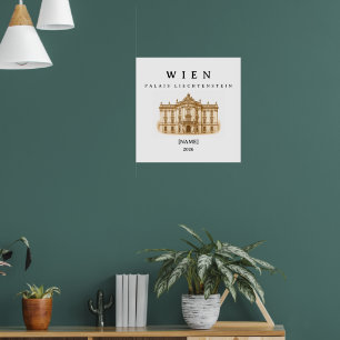 Vienna Palais Liechtenstein Name & Year Poster