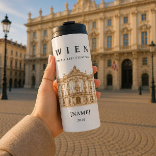 Vienna Palais Liechtenstein Name & Year Thermal Tumbler