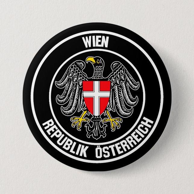 Vienna Round Emblem 7.5 Cm Round Badge (Front)