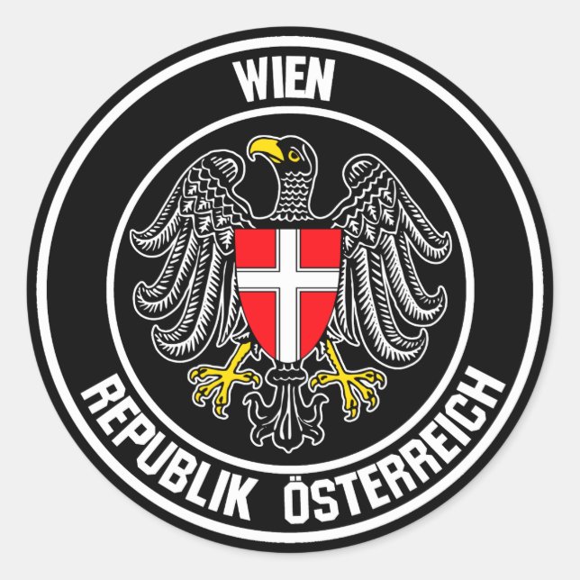 Vienna Round Emblem Classic Round Sticker (Front)