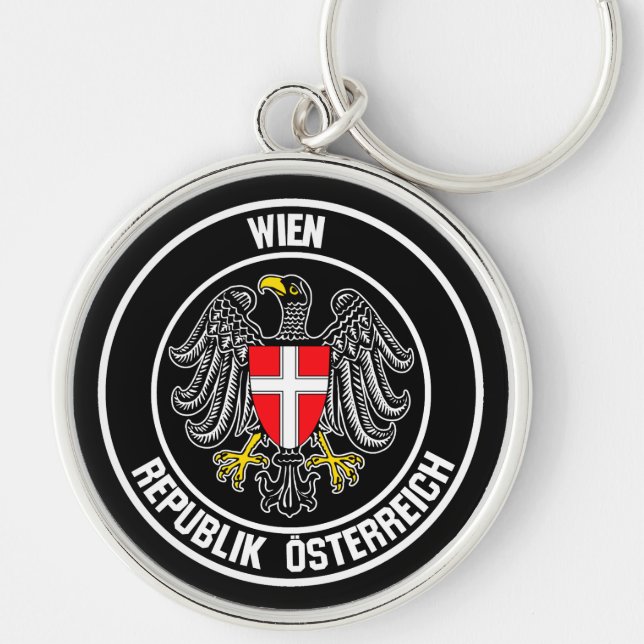 Vienna Round Emblem Key Ring (Front)