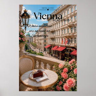 Vienna Sacher Cafe Balcony Cake Scenic Art Poster