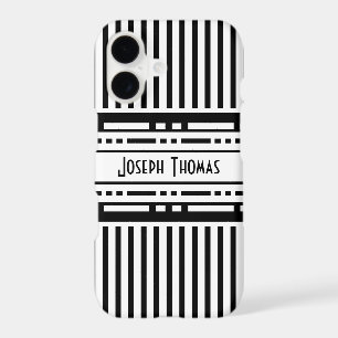 Vienna Secession Black and White Stripes