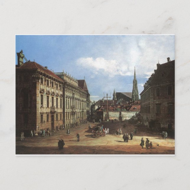 Vienna, the Lobkowitzplatz by Bernardo Bellotto Postcard (Front)
