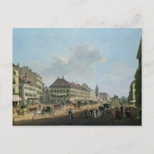 Vienna, the promenade, 1824 (oil on canvas) postcard