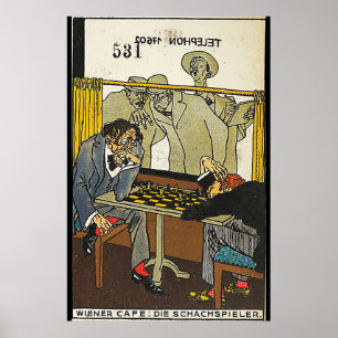 Viennese Café: The Chess Players (Wiener Café: Die Poster