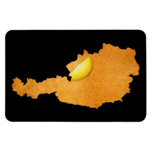 Viennese Schnitzel - Map Of Austria Magnet