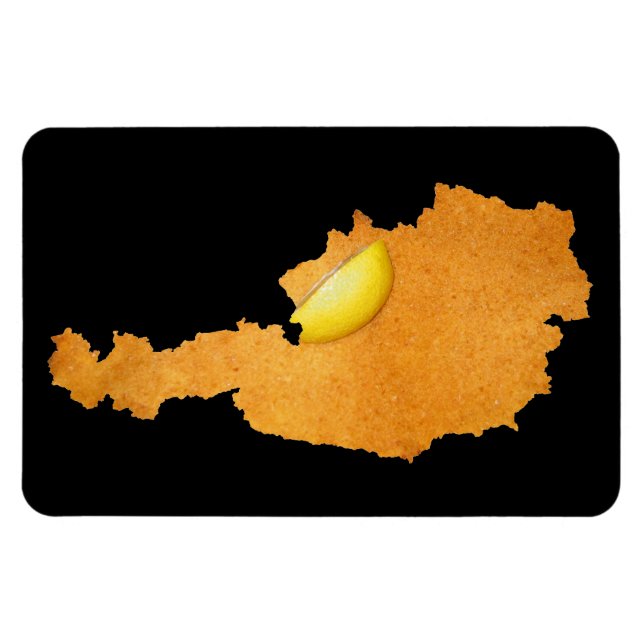 Viennese Schnitzel - Map Of Austria Magnet (Horizontal)