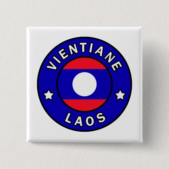 Vientiane Laos 15 Cm Square Badge (Front)