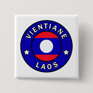 Vientiane Laos 15 Cm Square Badge