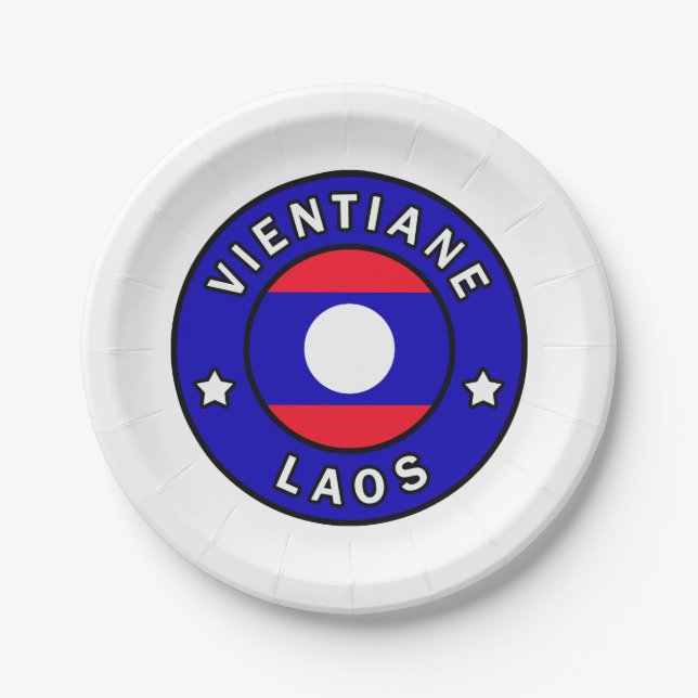 Vientiane Laos Paper Plate (Front)
