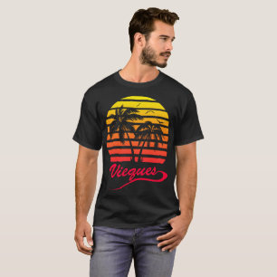 Vieques 80s Tropical Sunset T-Shirt