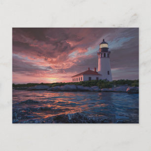 Vieques Lighthouse Painting Postcard