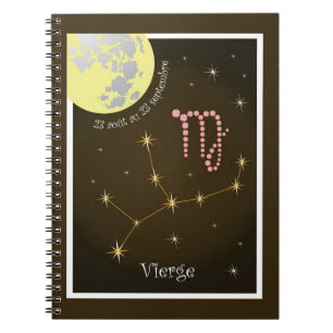 Vierge 23 août au 23 septembre Notizheft Notebook