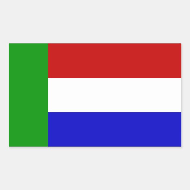 Vierkleur Rectangular Sticker (Front)