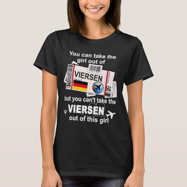Viersen Boarding Pass  Viersen Girl  Viersen T-Shirt (Front)