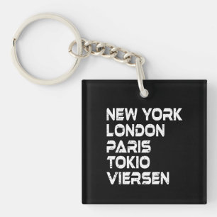 Viersen New York London Tokio Paris Anhänger Key Ring