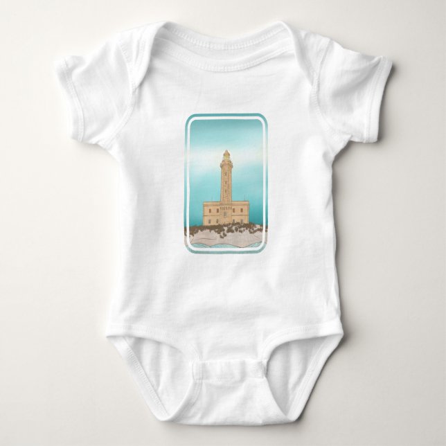 Vieste Lighthouse Italy Baby Bodysuit (Front)