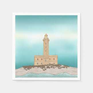 Vieste Lighthouse Italy Napkin