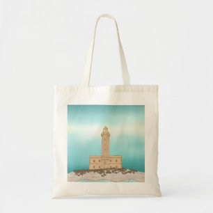 Vieste Lighthouse Italy Tote Bag